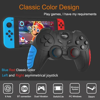 

Wireless Switch Gamepad for Nintendo Switch/Switch Pro 360° 6-axis sensor Joystick Joypad Controller for NS lite/Pro steam PC