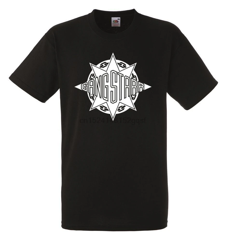 High Quality Custom Gang Starr Logo Unisex Black Rock T shirt NEW Size