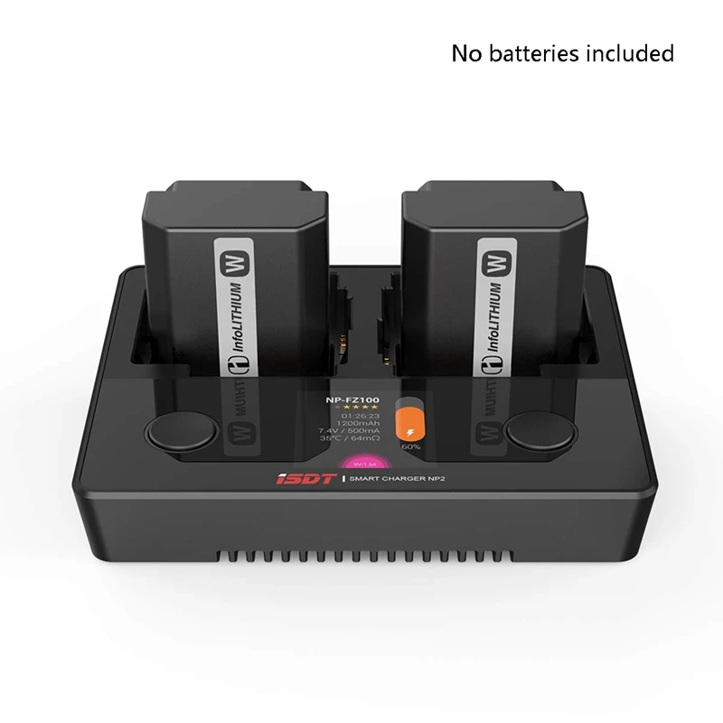 

Hot ISDT Np2 All in One Camera Battery Charger Can Fit for Np-Fz100 Np-Fw50 Np-Bx1 Battery for Sony Camera Battery Charge