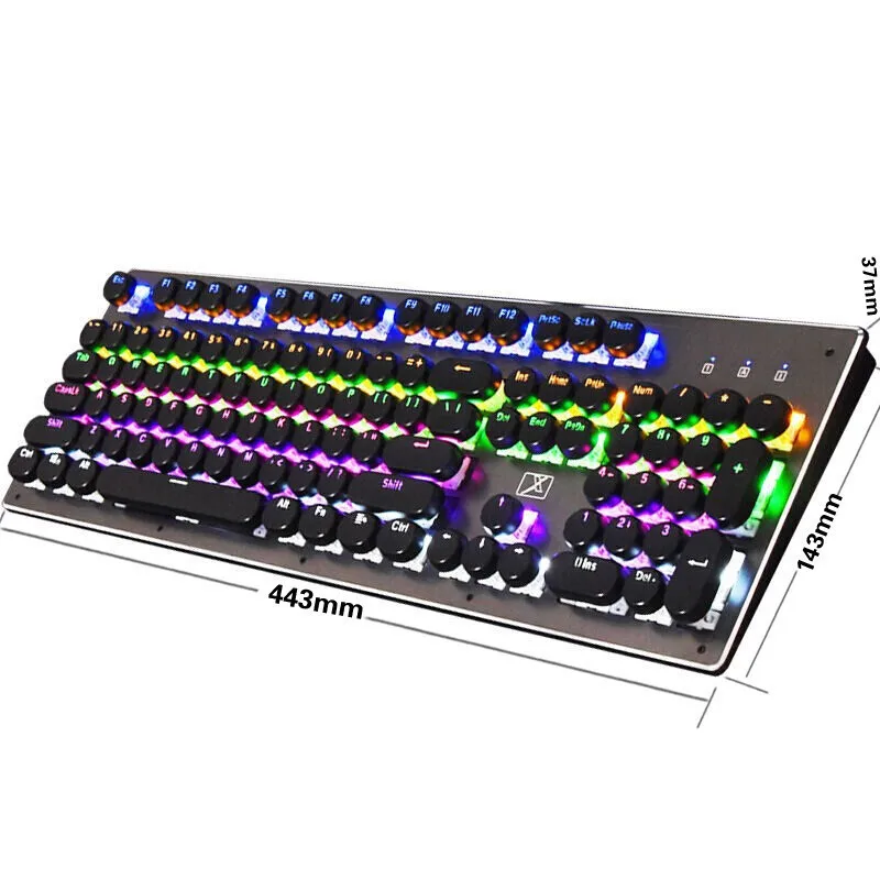 

Wired Mechanical Keyboard Backlight Game Keyclick Mechanical Keyboard Cable for Home & Office Use Internet Cafes Keyboard Lol Ch