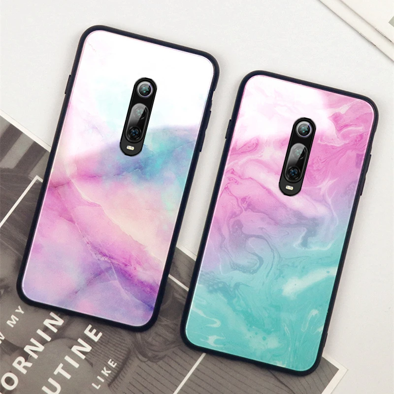 Для Oneplus 7 Pro 6 чехол Роскошный Мраморный закаленное стекло Жесткий Чехол для one plus 1