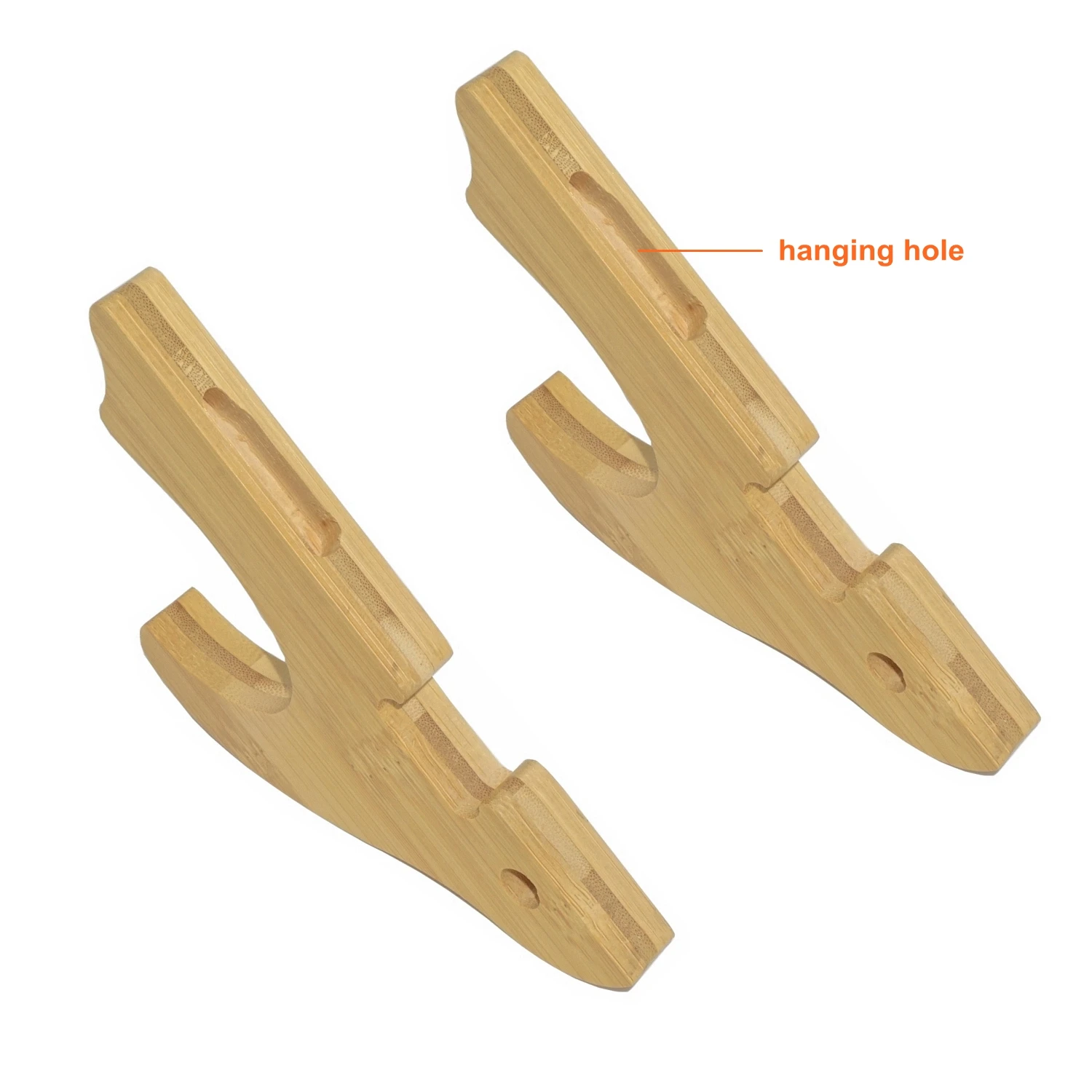 2/Set Bamboo Sword Display Rack Wood Finish Sword Hook Wall Mount Samurai Sword Hanger for Katana Wakizashi Tanto Genji 3