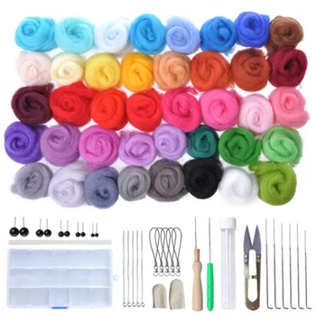 

40 Color Wool Felt Needles Starter Wool Felt Needles Tool Set DIY Kit Gift For Crafts Making Toys Anniversary Or Birthday Gifts