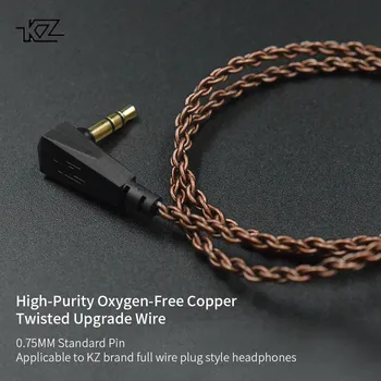 

KZ ZS10 ZST ZS3 In Ear Cable High-Purity Oxygen-Free Copper Twisted Upgrade Cable KZ 2pin Cable For KZ Z10 ZST ZSN CCA C10 V80