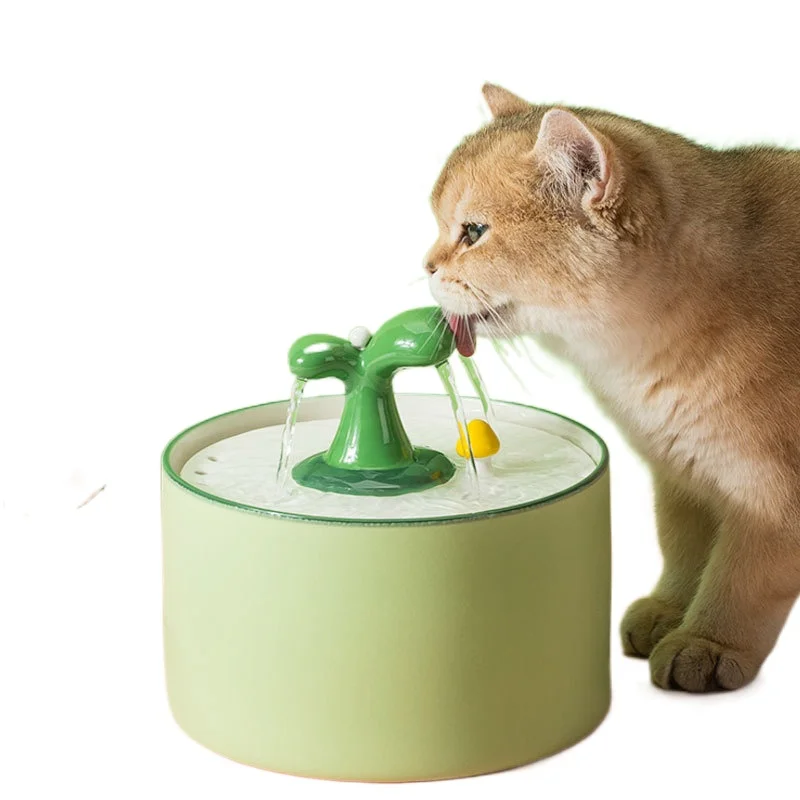 Pet Dog Cat Automatic Drinking FountainCeramic Safe and Non-toxic Automatic Circulating Water Feedercat Water Dispenser Filter