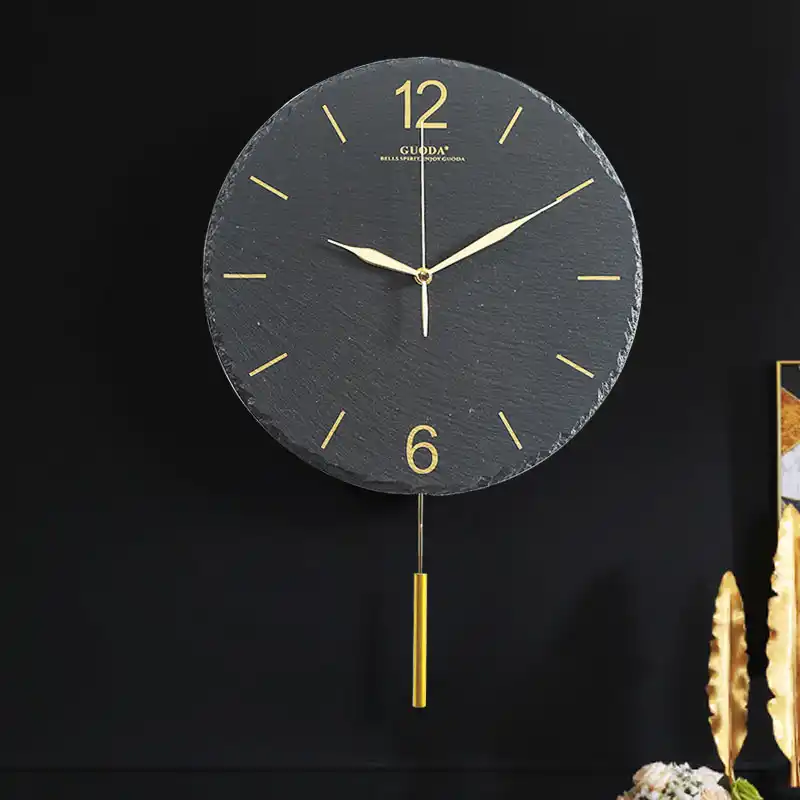 Moderno Decorativo Pendolo Di Pietra Orologio Da Parete Funzionamento A Batteria Silenzioso Non Ticchettio Calcare Orologio Da Parete Per Soggiorno Camera Da Letto Orologi Da Parete Aliexpress