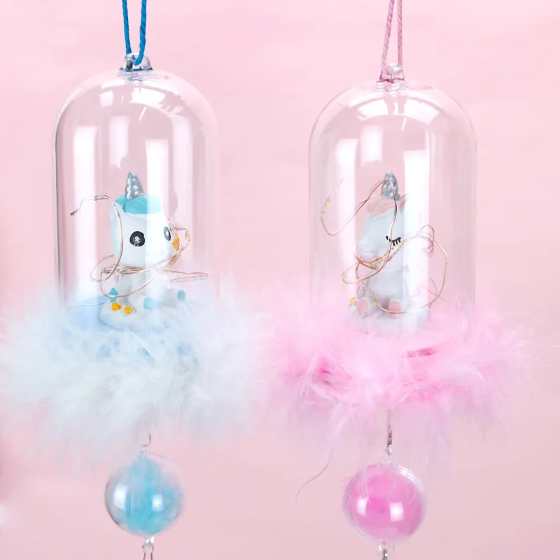 

Cute Japanese Style Wind Chime Hanging Decoration Bell Pendant Creative GIRL'S Heart Unicorn Girl'S Room Door Decoration Birthda