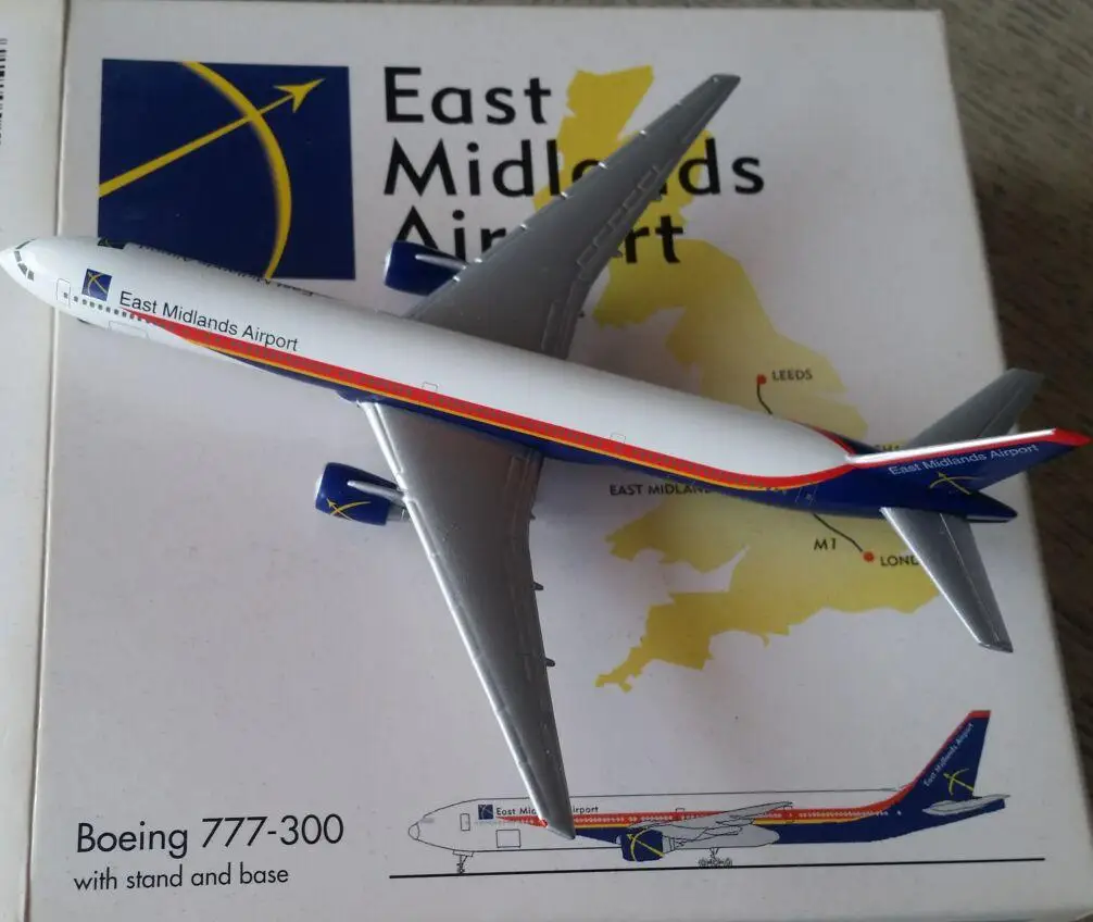 Herpa Wings Boeing 777-300 773 Восток Мидлендс аэропорт Ограниченная серия 1/500 литье под