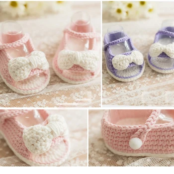 

QYFLYXUE Baby hand bow sandals toddler shoes garden shoes summer buckle