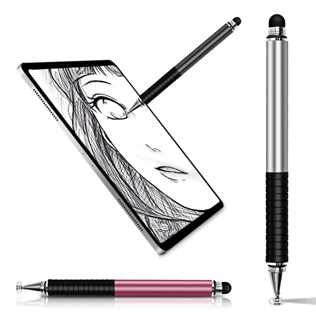 FONKEN Stylus Pen For Smartphones 2 in 1 Touch Pen for Samsung Xiaomi Tablet Screen Pen Thin Drawing Pencil Thick Capacity Pen Accessories Gadget 5d50889672f6f860d14f50: black stylus pen|gray stylus pen|pink stylus pen|silver stylus pen