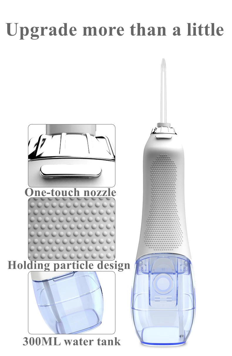 H2ofloss компактный ороситель для полости рта usb Перезаряжаемый 300 мл емкость для воды flosser зубная водная струя водостойкий очиститель зубов