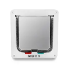 Безопасность для кошек, собак, дверное управление, вход, выход, дверь для питомцев, кошачье отверстие, дверное отверстие для собак, кошачий мате, 4 способа блокировки, стекло, фитинг, кошачий клапан