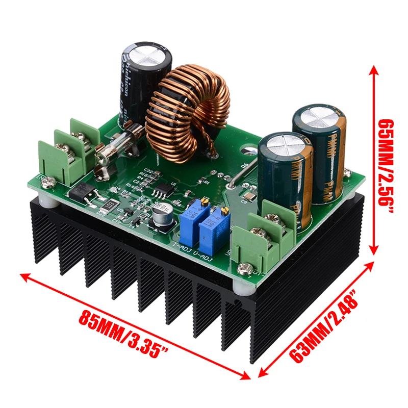 1 шт 600W DC-DC шаг вверх Напряжение Зарядное устройство модуль 12 V-60 V-12 V-80 V постоянного тока в переменный ток, повышающий преобразователь постоянного тока с Питание модули регулируемая плата