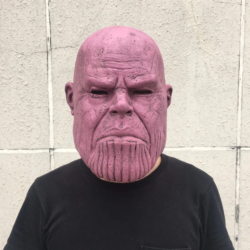 Thanos Mask Helmet Avengers Infinity War Cosplay Superhero Thanos Latex Masks Halloween Party Props DropShipping2