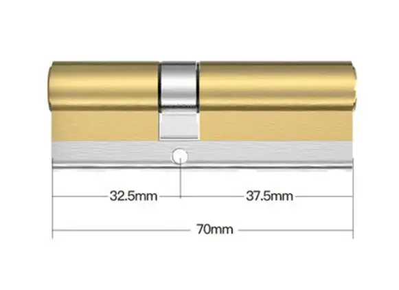 Латунный цилиндр, верхний цилиндр замка безопасности двери, класс C, противоугонная - Цвет: 70-32.5