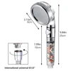 Bathroom Shower Head Water Saving High Pressure Nozzle Bath Sprayer Tourmaline Anion Stone Filter Rainfall Handheld Shower Head 6