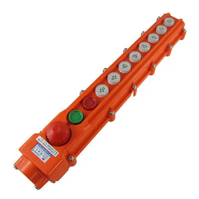 

Rainproof Crane Hoist 6 Way Pushbutton Switch Pendant Control Station COB-65BH