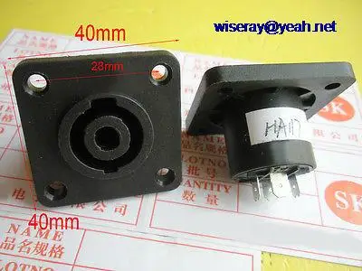 

DHL/EMS 200PCS 4-Pole Speaker Chassis Socket Soldering cables for Amplifiers DJ Speaker-A7
