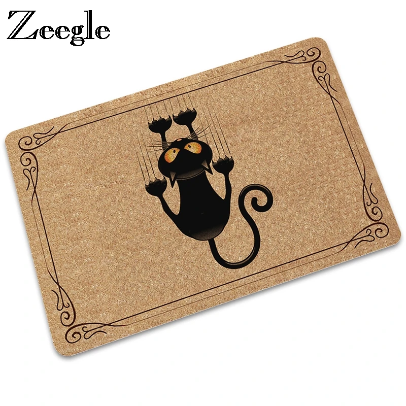 Zeegle Doormats For Entrance Door Rubber Carpets In the Hallway Outdoor Rugs Non-slip Floor Mats Bathroom Rug Bedroom Mats