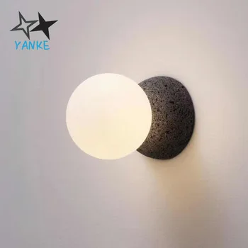 

Nordic Creative Glass Living Room Wall Lamp Modern Minimalist Art Bedside Bedroom Designer Study Model Room Wall Lamp