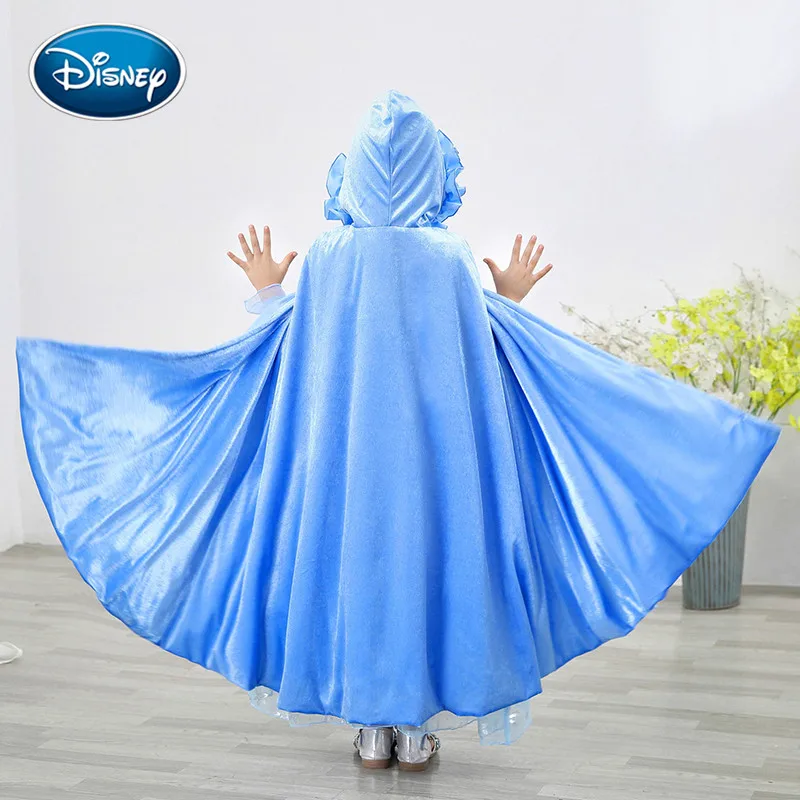 Disney для девочки-принцессы из мультфильма “Холодное сердце” плащ пол Длина Необычные Сказочные плащ Одежда для детей Эльза, Белль принцессы Авроры Рапунцель Хэллоуин Наряжаться