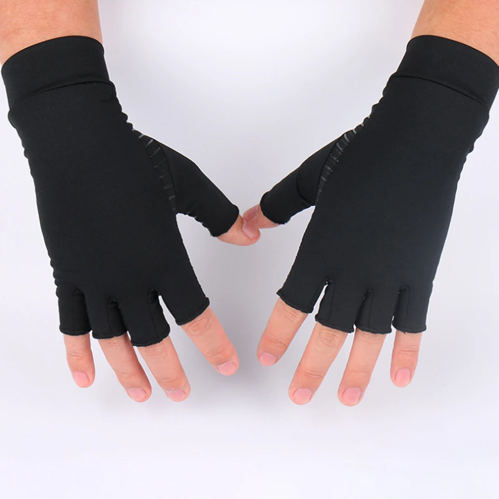 1 Pair Compression Arthritis Gloves Women Men Joint Pain Relief Half Finger Brace Therapy Wrist Support Anti-slip Therapy Gloves fingerless gloves,compression gloves,arthritis gloves