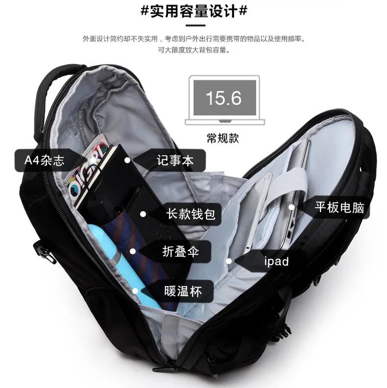 

New Both Shoulders Package Male Business Affairs Computer Both Shoulders Package Originality Leisure Time Travel Backpack 8980
