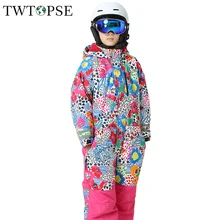 TWTOPSE/детский зимний костюм с героями мультфильмов Лыжный Сноуборд костюм комбинезон цельный зимний детский комплект для девочек и мальчиков, уличные утепленные штаны, куртка
