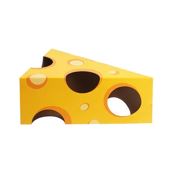 

High hardness special cardboard cheese cat box explosion-proof buckle corrugated paper cat grab board cat nest house safe multi-