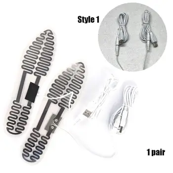 

1 Pair 5v Usb Heating Element Shoes Insoles 6.5*23cm Winter Outdoor Sports Ski Shoes For Heating Insole Winter Warm