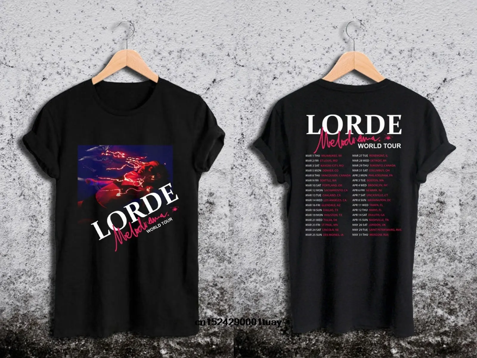 Горячая LORDE Melodrama Concert World Tour Dates рубашка новая черная футболка унисекс |