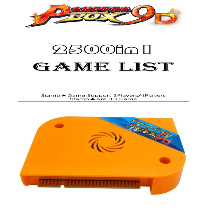 Новое поступление Pandora box 9D(2500 В 1) jamma аркадная мульти игровая доска поддержка геймпад vga и HDMI выход