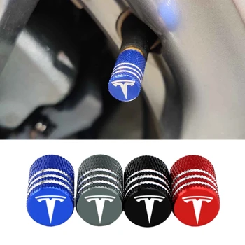 

Auto Valve Caps for Tesla Logo Model 3 Model S Model X Coil Screen Android Roadster Wheels for Cars Dust Cap Tyre Accessories