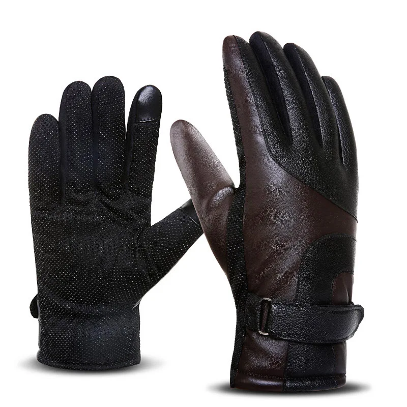 Зимние флисовые теплые перчатки для бега мужские водонепроницаемые альпинистские лыжные перчатки с сенсорным экраном спортивные перчатки для езды на велосипеде перчатки - Цвет: 7