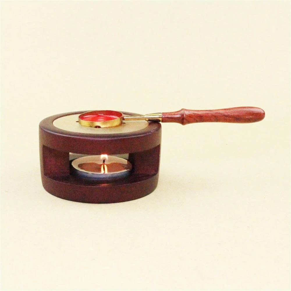 Инструмент грелка плавления набор ложек воск уплотнение Устройство для плавления шоколада печи заварник канцелярские принадлежности поздравительные открытки Винтаж деревянный штамп