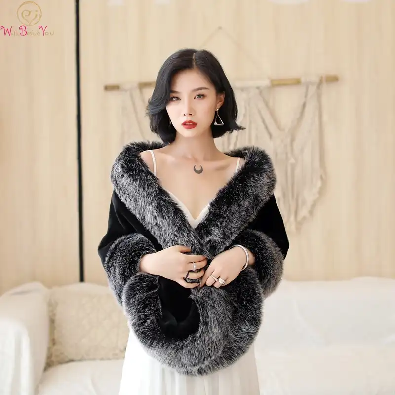 faux fur cocktail jacket