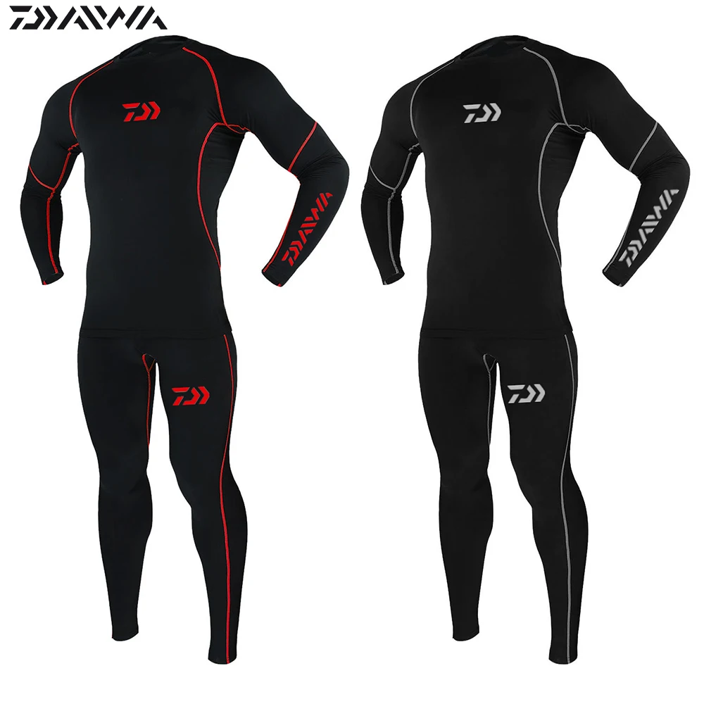 Best Offer of  Autumn and Winter DAWA Fishing Underwear Plus Velvet Thicken Keep Warm Breathable Tight Anti Static