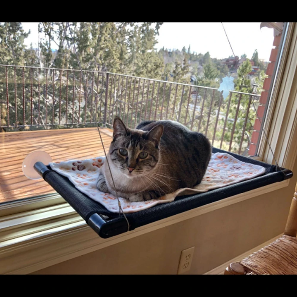 Балконный гамак для кошек, подшипник 20 кг, солнечное сиденье для кошек, непромокаемая тканевая кровать для кошек, матрас для скалолазания, однослойный, двойной