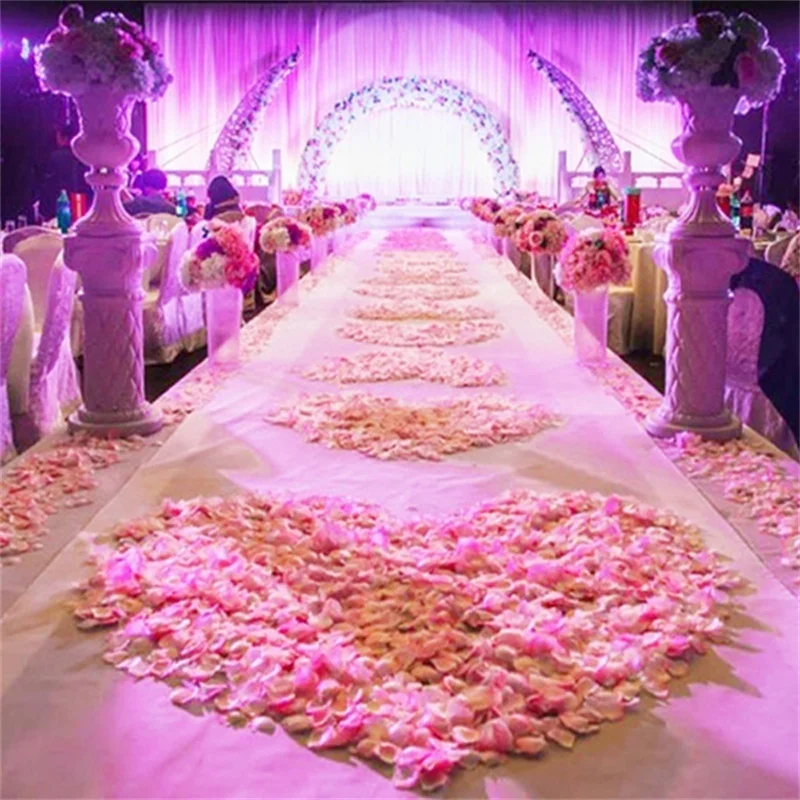 Artificial Rose Petals Artificial Plants Artificial Flowers Artificial Rose Artificial Flower Artificial Flower Bouquet 500/1000PCS Artificial Rose Petals Colorful Romantic Wedding Anniversary Silk Rose Flower for Wedding Decoration Roses Supplies