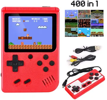 

Mini Video Games Console 400 Retro Gmaes in 1 Portable 8 Bit HD LCD Screen Game Player Support Two Player Together for Boys Gift