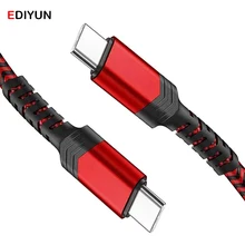 Ediyun usb tipo c cabo micro usb cabo de carregamento rápido usbc para usb c cabo pd 60w para o telefone android tipo c cabos cabo de dados