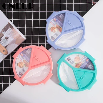 

ONEUP Lunch Box for kids Round Leakproof Storage Food Container Microwave Heating Bento Box Tableware Portable School Kitchen