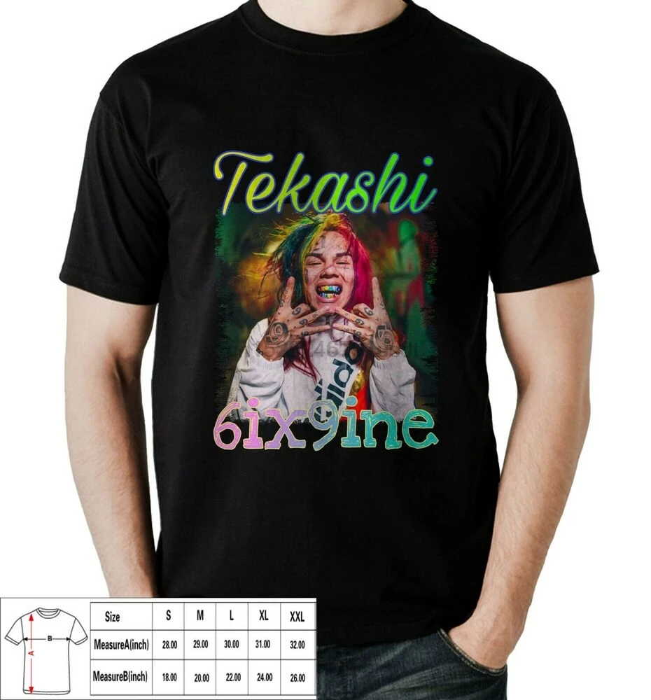 TEKASHI 69 6IX9INE SIXNINE американский рэпер новая футболка размер | Мужская одежда