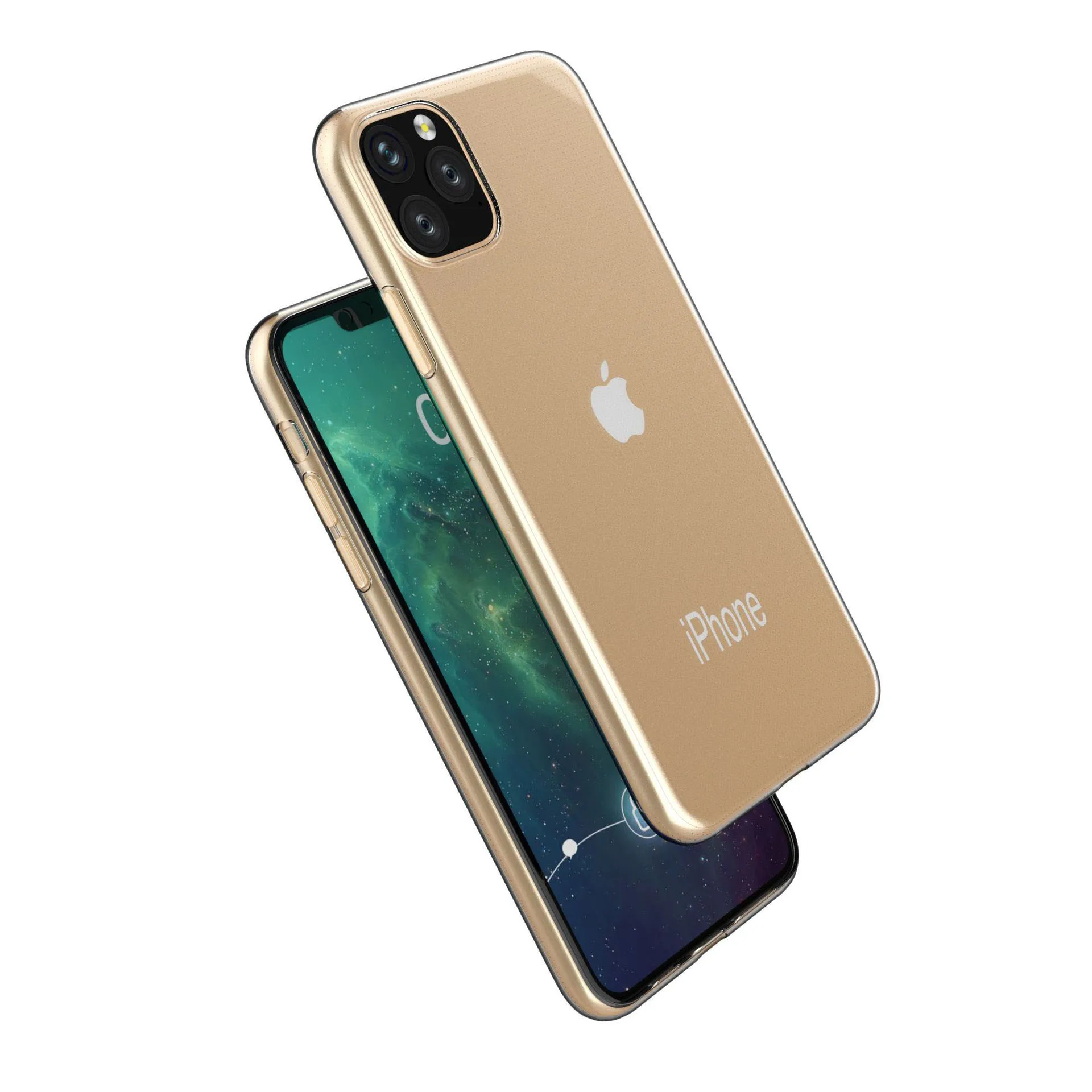 Прозрачный чехол для iphone 11 Pro прозрачный мягкий ударопрочный из ТПУ с защитой от