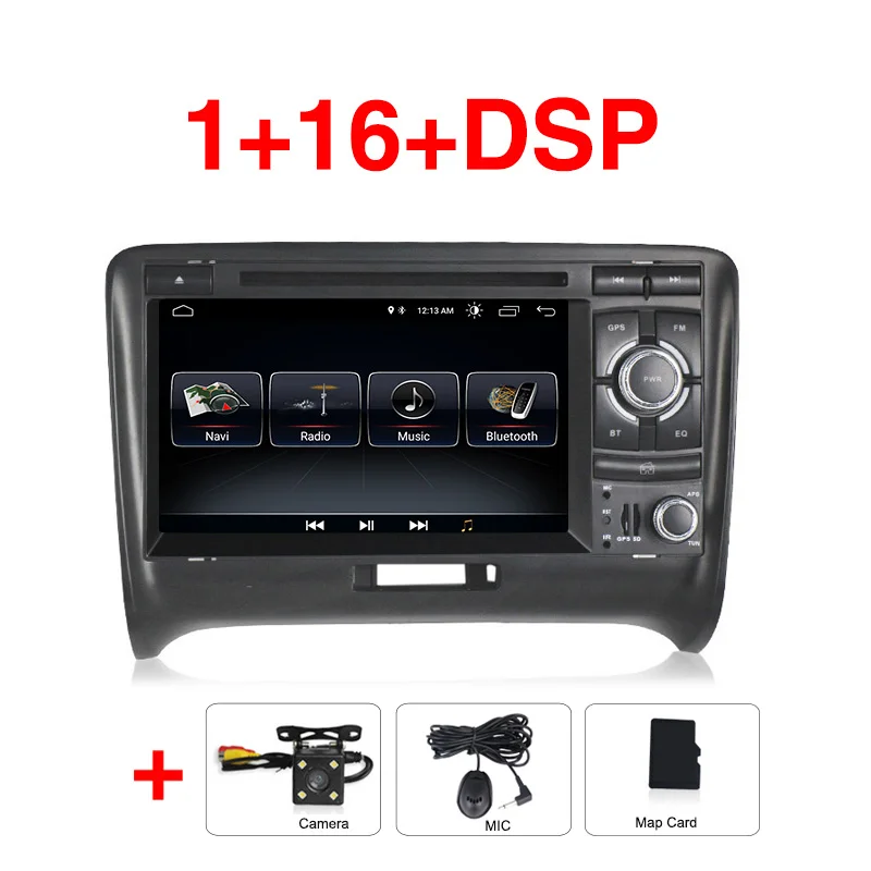 1G Add Camera NaviFly DSP 7 дюймов 2 din Android 9 Автомобильный dvd Радио для Audi TT 2006-2012 с gps навигацией мультимедийный плеер wifi RDS - Цвет: 1G Add Camera