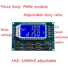 Генератор сигналов PWM частота импульсов рабочий цикл регулируемый дисплей модуля LCD 1Hz-150Khz 3,3 V-30 V 3 канала
