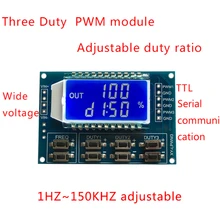 Signal Generator PWM Pulse Frequency Duty Cycle Adjustable Module LCD Display 1Hz-150Khz 3.3V-30V 3 Channel Signal Generator PWM Pulse Frequency Duty Cycle Adjustable Module LCD Display 1Hz-150Khz 3.3V-30V 3 Channel