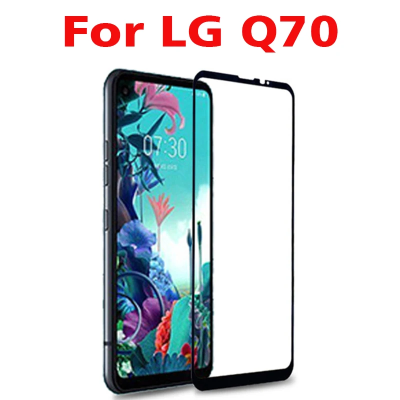 

Full Cover High-alumin Tempered Glass For LG Q70 Screen Protector protective Explosion proof film For LG Q70 glass