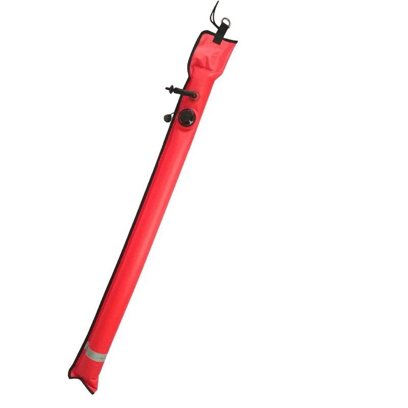 

1M Scuba Diving Inflatable SMB Surface Signal Marker Buoy Visibility Float Signal Tube Sausage,Red