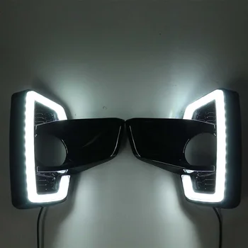 

Led White Yellow Drl for Toyota Hilux Revo Rocco 2018 2019 Car Turn Signal Front Bumper Headlight Wire Drive Fog Light Day Light